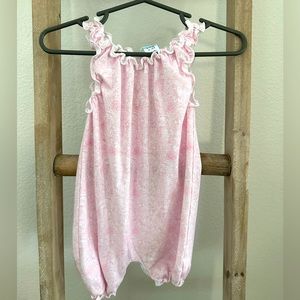 Feather Baby Sleeveless Romper - Chloe Floral on White SZ 9-12 months